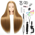 Mannequin Head 26-28" Synthetic Hair Training Head with Stand