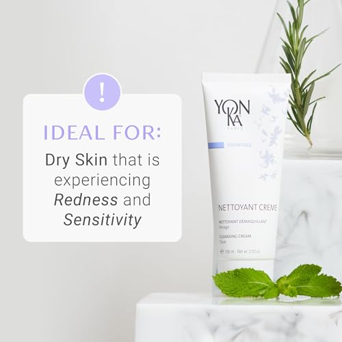 Yonka Nettoyant Creme | Cleansing Makeup Remover Cream | Remove Impurities with Calming Peppermint and Plant Glycerin | For Sensitive to Acne Prone Skin | Paraben-Free | 3.53 oz