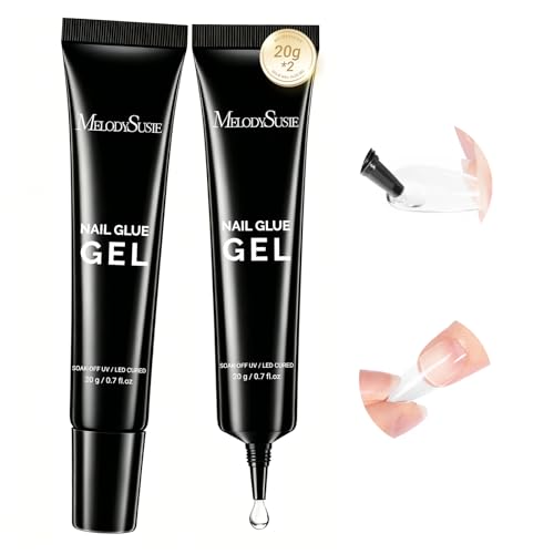 MelodySusie Solid Nail Glue Gel - 2Pcs 20g for Acrylic Nails