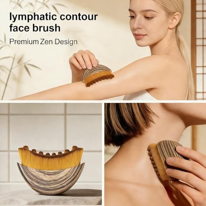 Lymphatic Face Brush 2-Pack - Depuffing & Gua Sha Sculpting