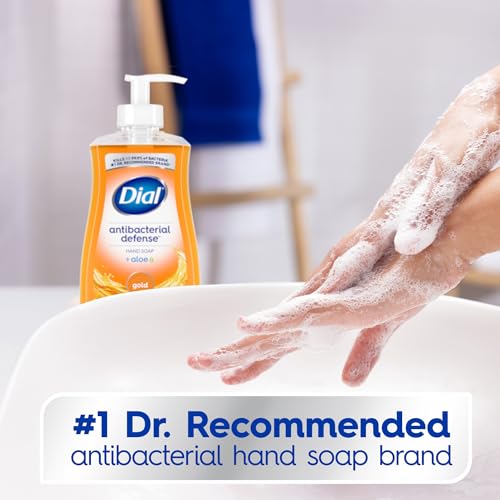 Dial Antibacterial Liquid Hand Soap with Aloe, Gold Scent, 11 oz (Pack of 4)