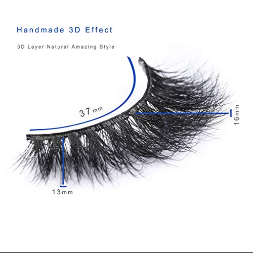 Miss Kiss Real 3d Mink Lashes Natural Look, Curly Fluffy False Eyelashes Strip, Soft Cat Fake Eye Lash Can be Reused for Women 1 Pair 12mm Length