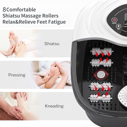 Closewave Foot Spa Bath Massager with Heat & Shiatsu Rollers