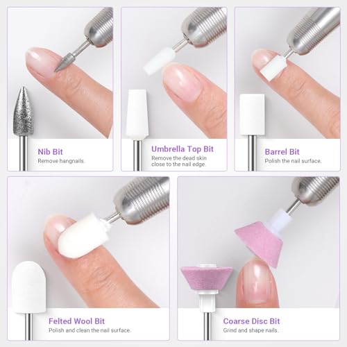 21-Piece Nail Drill Bit Set for Acrylic Gel Nail Art