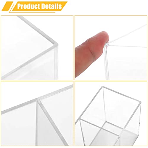 Cerpourt Clear Acrylic Makeup Brush Organizer with 3 Compartments