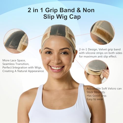 Lace Silicone Wig Grip Cap with Adjustable Band - Glueless