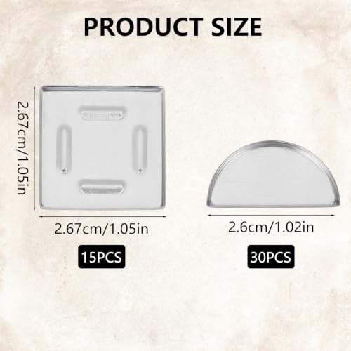 30 Pcs Empty 26mm Metal Eyeshadow Pans for DIY Makeup Palette - Round & Square