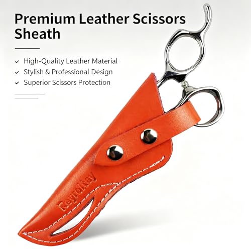 Barber Hair Scissor Case - Premium Leather Sheath for 6" & 7"