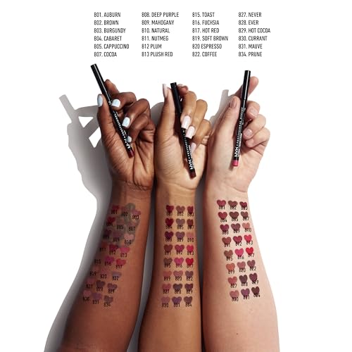 NYX Slim Lip Pencil - Long-Lasting Creamy Lip Liner, Pale Pink