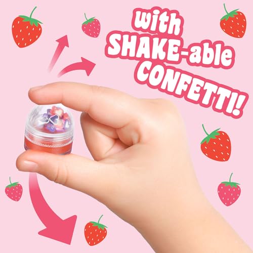 EXPRESSIONS 4pc Lip Gloss with Confetti Top ? Berry Sweet Fruity Flavored Lip Gloss For Girls, Safe and Non-Toxic Confetti Lip Gloss Gift Set For Girls