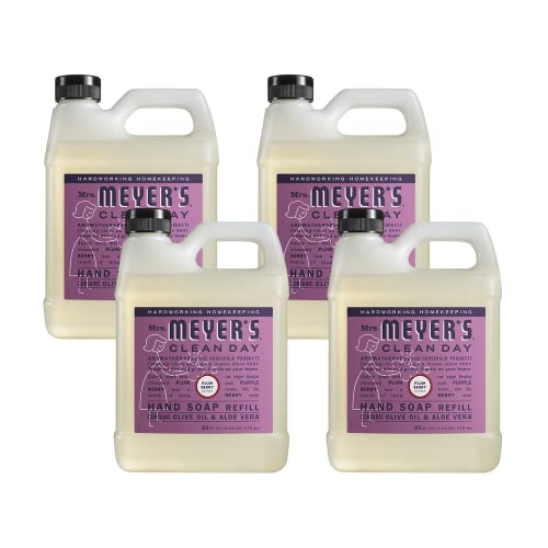 Mrs. MEYER'S CLEAN DAY Plum Berry Scent Hand Soap Refill 33 Fl Oz (Pack of 4)