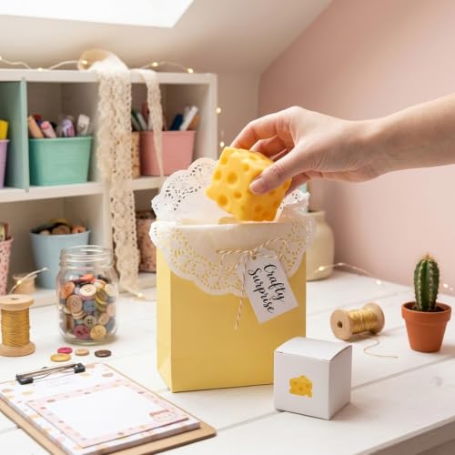 FOIMAS 2pcs Cheese Squishy Toy - Stress Relief Fidget Cube