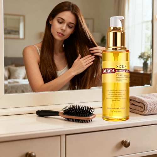 Maca Essence Argan Hair Oil Leave-In Repair Serum 1.69oz