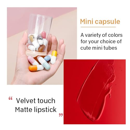 16-Color Mini Matte Lipstick Set - Waterproof Velvet Capsule