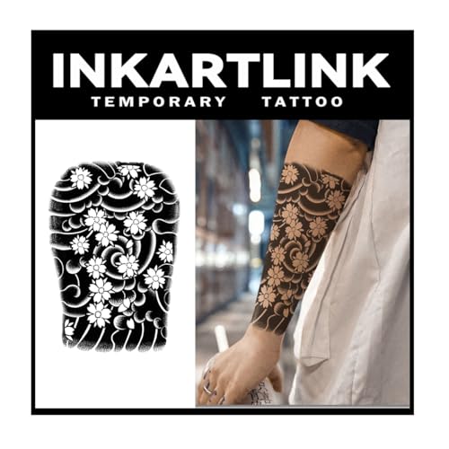Semi-Permanent Tattoo Sheets - Japanese Sakura Design (2 Pack)