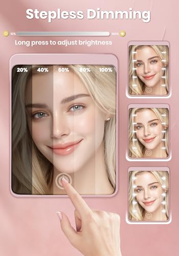 SisKokoro Rechargeable 30X Magnifying Travel Mirror with Light