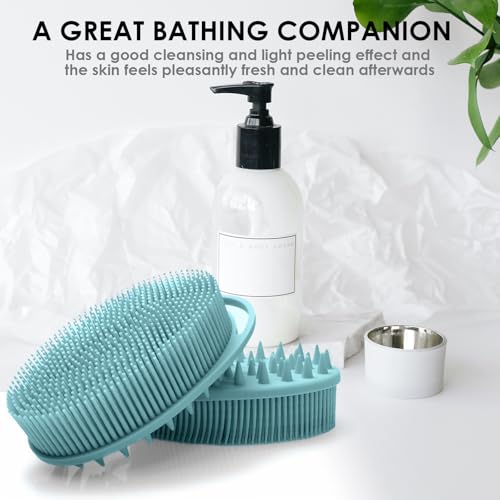 Silicone Body Scrubber Loofah Set of 2 Dual-Sided Exfoliating