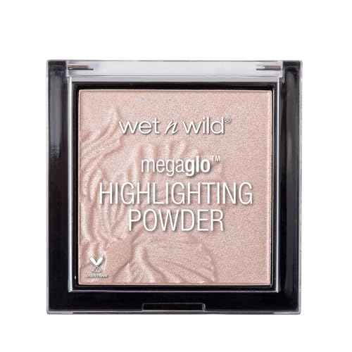 wet n wild MegaGlo Highlighting Powder, Highlighter Makeup, Shimmer Glow, Pink Rose Gold Blossom Glow