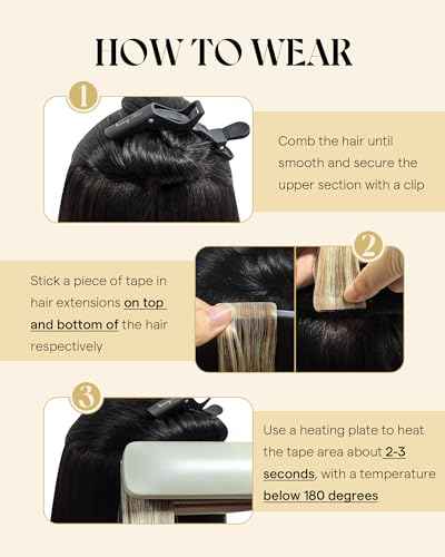 Ve Sunny Tape in Hair Extensions Real Human Hair Invisible Remy Human Hair Straight Tape Ins Double Sided White Blonde 24 inch 10Pcs 25G