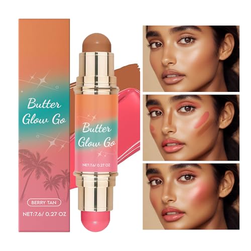 Dual-Ended Blush & Bronzer Stick – Creamy 2-in-1 Cheek Tint