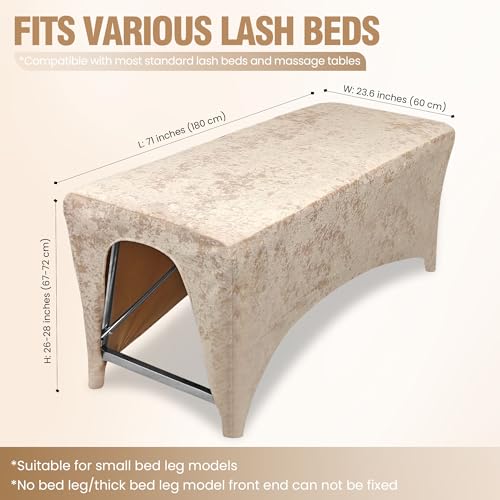 AIROW Ergonomic Lash Bed Foam Topper Cover for Massage & Salon Beds