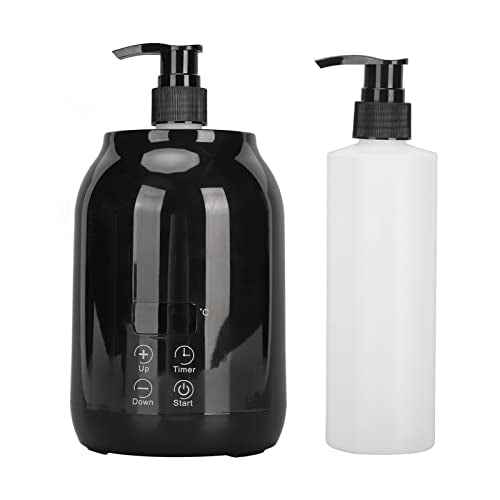 Massage Oil Warmer, Professional Electric Lotion Bottle Warmer with Two Oil Bottle Dispenser, LED Temperature Display, Essential Lube Gel Cream Heating Warmer for Home, Salon, SPA