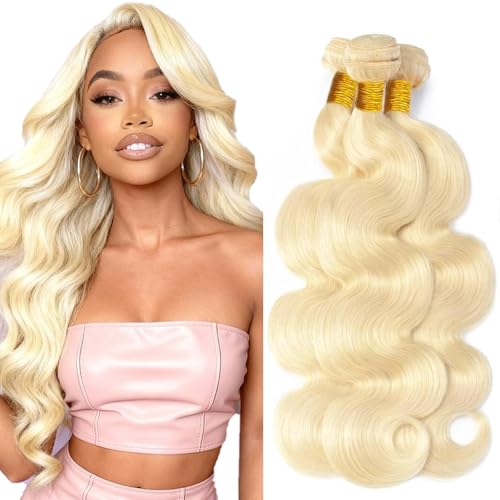 Freiuoke 613 Body Wave Blonde Human Hair Bundle - 3 Pack (18, 20, 22 Inch)