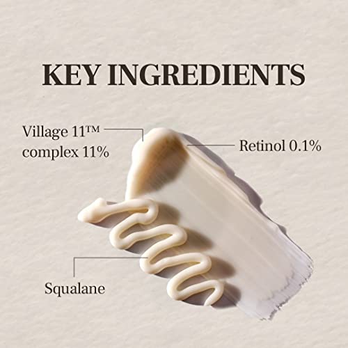 VILLAGE11FACTORY Miracle Youth Eye Cream Retinol 0.1% for beginners 76% Natural Ingredients, Shea Butter Squalane Depuff Eye Area Korean Skincare (0.85 fl oz/25ml)