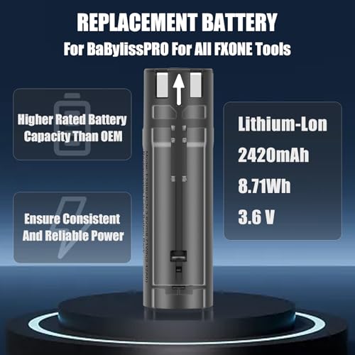 CBQ for BaBylissPRO FXONE Replacement Battery ? Universal Snap-in Li-ion Battery for FXBB24, 4-Hour Runtime for BaByliss Pro Trimmers & Clippers