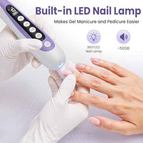 Cordless Electric Nail Drill Kit with 10 Tools & LED Display