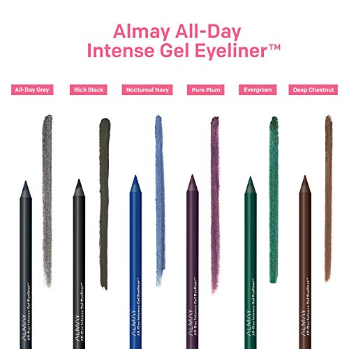 Almay All-Day Eyeliner Pencil, Hypoallergenic, Cruelty-Free, Oil-Free, Fragrance-Free, Ophthalmologist Tested, Long Wearing and Water Resistant (Packaging May Vary), 110 Rich Black, 0.01 oz