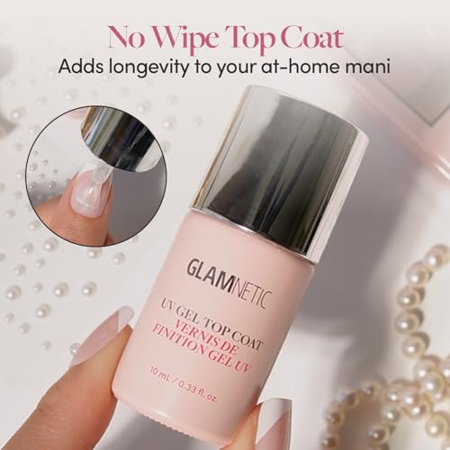 Glamnetic UV Gel Clear Top Coat - No-Wipe, High-Gloss Finish