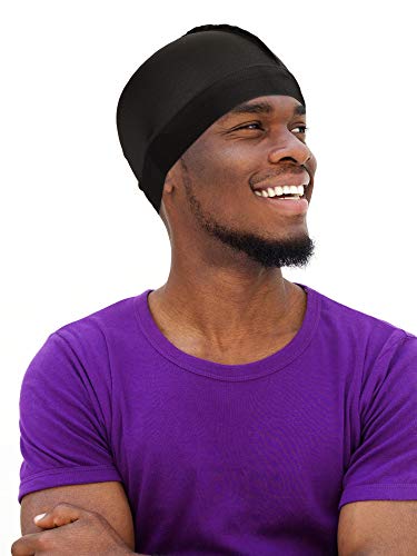Silky Wave Cap for Men, 6-Pack Elastic Velvet Durags