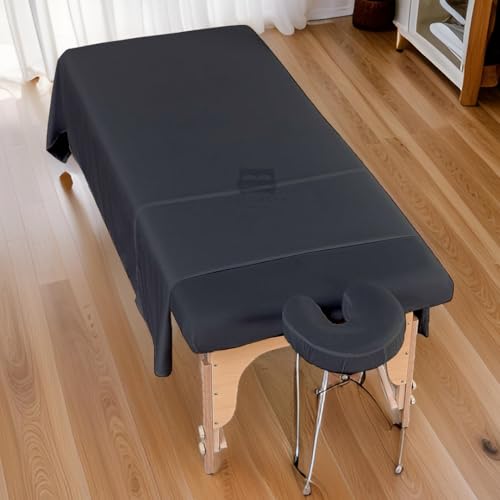 Cottingon 3-Piece Massage Table Sheet Set — 100% Microfiber, Fits 36 x 77 inch Tables
