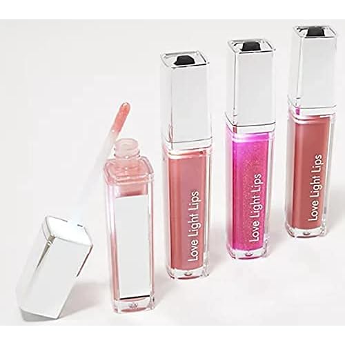 Love Light Lips | Lighted Lip Gloss with Mirror - 4 Luscious Colors |Gift|Holidays|Christmas|Bridal