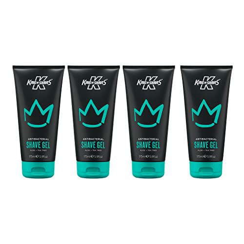 King of Shaves Antibacterial Shave Gel 175ml/5.9fl oz QUAD PACK