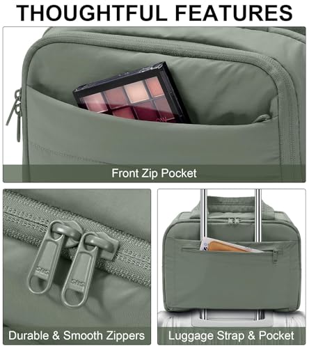 Bagstellar Large Quilted Makeup Bag - Travel Toiletry Organizer