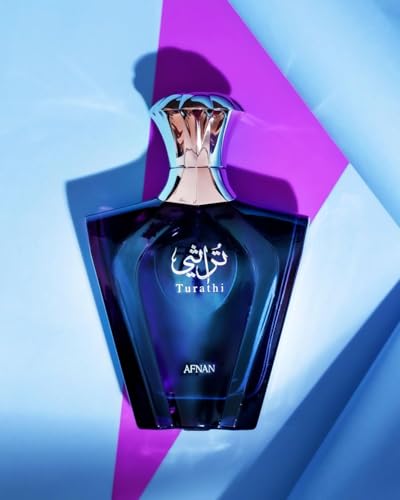 Afnan Turathi Blue Eau de Parfum for Men, 3.0 Fl. Oz