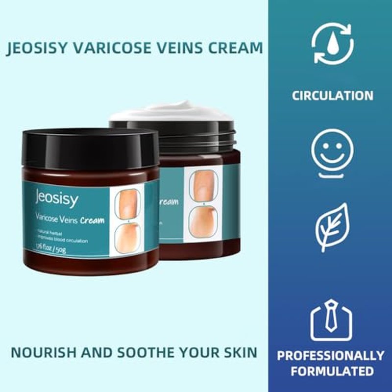 Natural Varicose Vein Cream for Soothing Legs & Skin