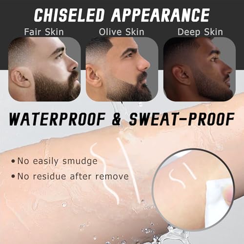 Noerrors 12Pcs White Barber Pencil Set for Lineup Magic Hairline Pencils Beard Guide Pen Barber Chalk for Beard Hair Design Rotatable Retractable Edge Hair Trace Shaping Makeup Tool for Men