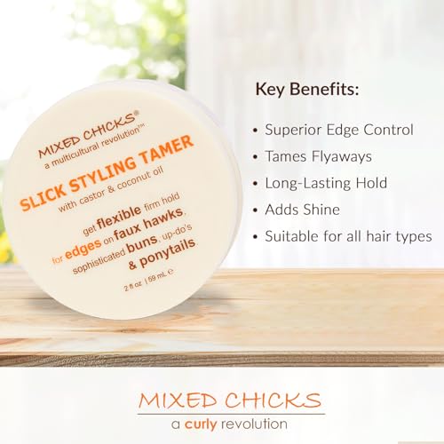 Mixed Chicks Slick Styling Tamer-Edge Tamer with Castor and Coconut Oil, 2 fl. oz.