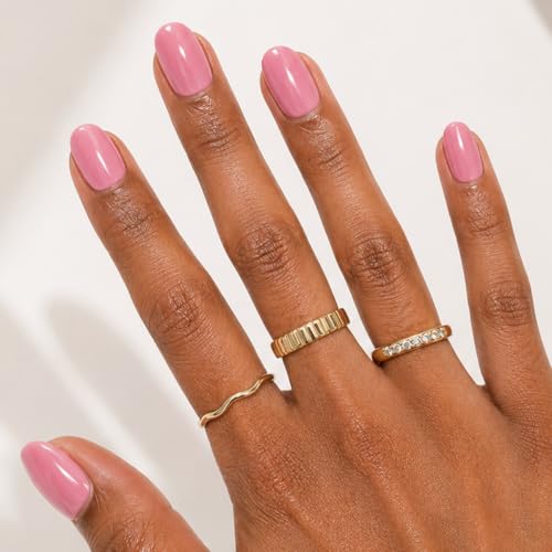 Olive & June Instant Mani Press-On Nails World Lit - Salon Quality, Reusable Fake Nails