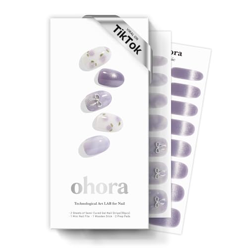 ohora Dreamy Rose Semi-Cured Gel Nail Strips - Salon Quality