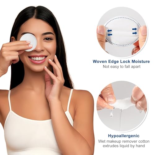 Cotton Rounds for Makeup Removal & Cleansing - 300 Count