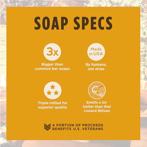 Duke Cannon Supply Co. Big Brick of Soap Bar for Men Holiday Edition - Rudolph's Much Deserved Night Cap (Cinnamon and Antique Wood Scent), 10 oz. (3 Pack)