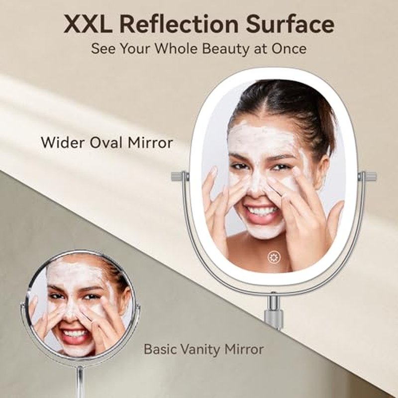 9" Lighted Makeup Mirror with 7x Magnification & 3 Light Modes