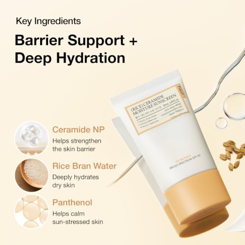 FULLY Rice Ceramide Sunscreen SPF 50 - Hydrating & No White Cast