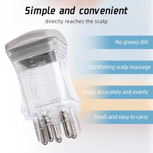 Hair Serum Applicator Bottle with Scalp Massager (2-Pack)