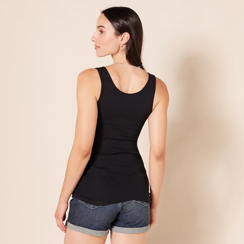 Amazon Essentials Women's Slim-Fit Ribbed Scoop Neck Tank Tops - 2 Pack