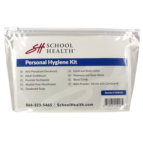 School Health - Personal Hygiene Kit, Compact and Portable, Toiletry Kit For Daycares and Schools, Convience Kits for Men, Women and Kids